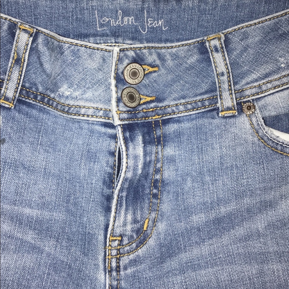 London Jean Distressed Flare Sz 8